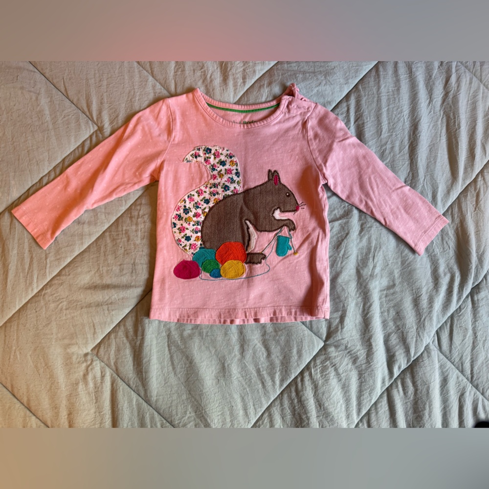 Mini Boden 1.5/2T Squirrel long sleeve